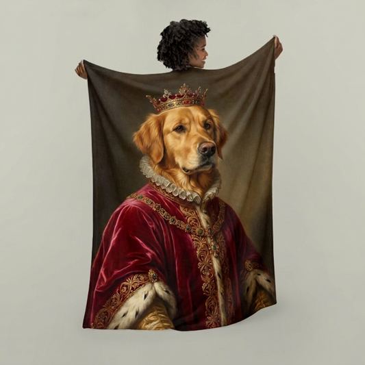 Custom Pet Portrait Blanket